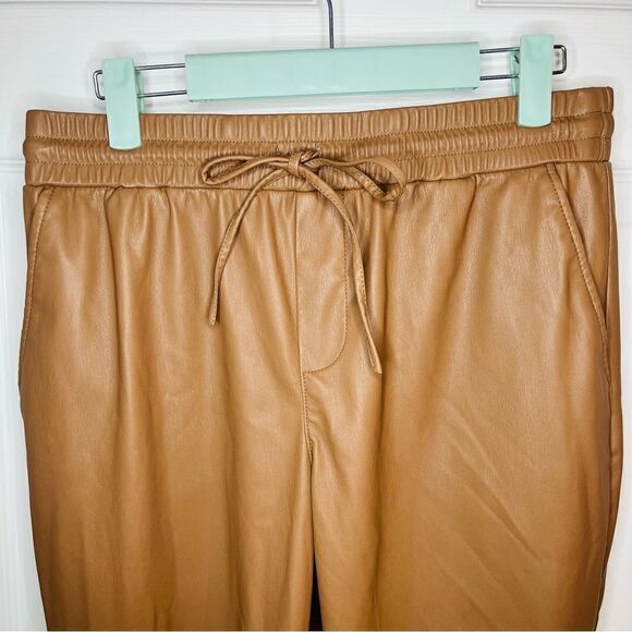 Cato Faux Leather Skinny Pants Leggings Ankle Length Cocoa Brown M - Picture 4 of 9